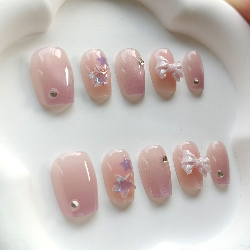 10Pcs Teenage Girl Fashion Cut - Nail Art Pink reseña y precio