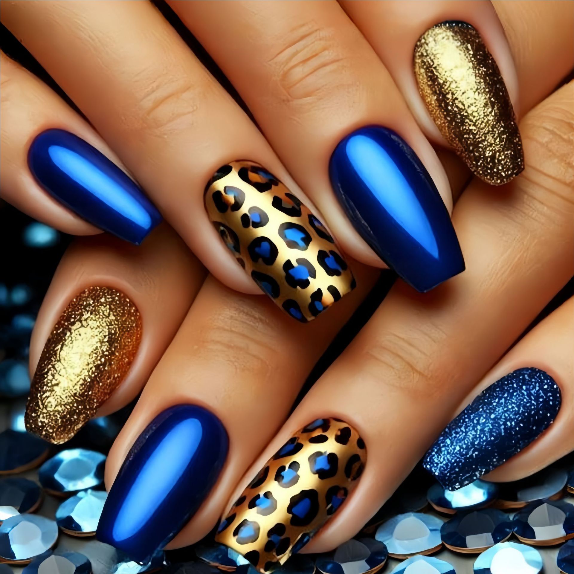 Medium Almond Press On Nails R - Nail Art Gliter reseña y precio