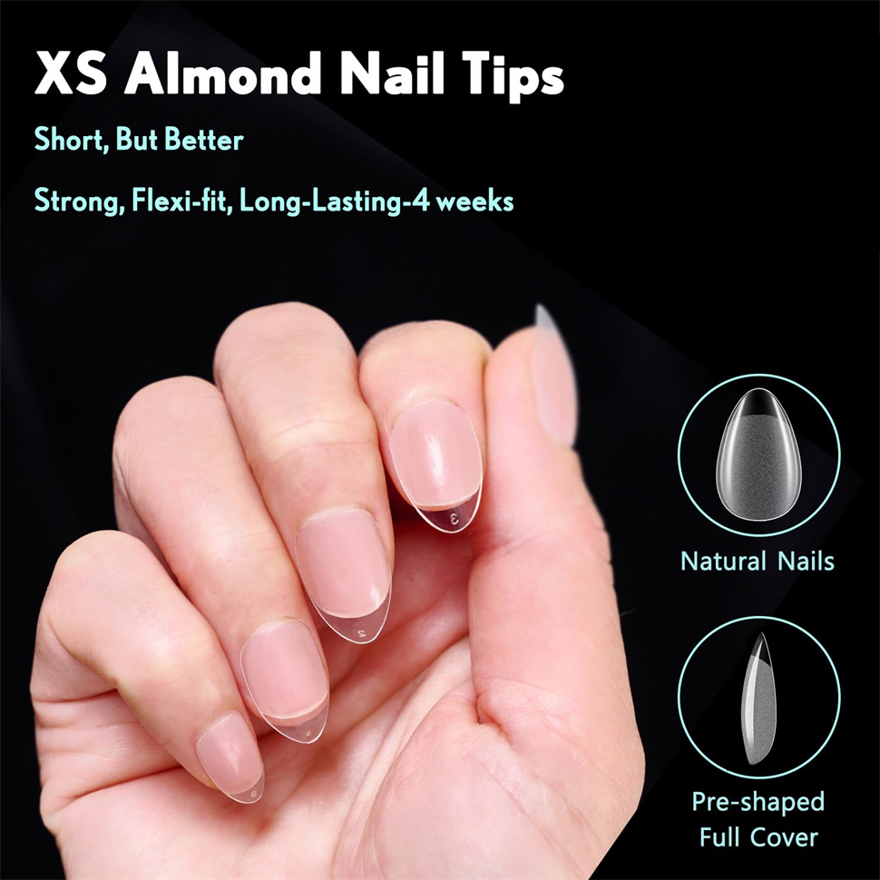 600 PCS Soft Gel X Nail Tips S - Nail Art Xs reseña y precio