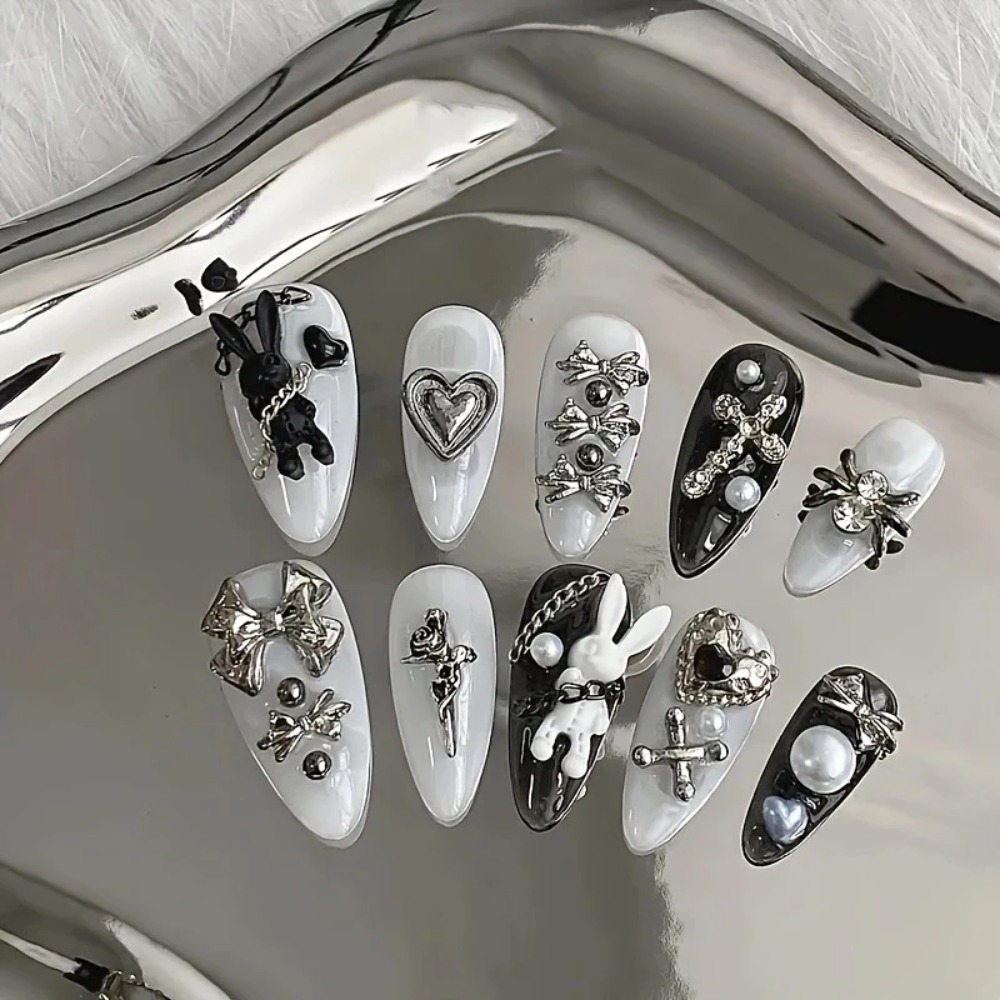 NEW 10pcs personalized black a - Nail Art Gothic reseña y precio