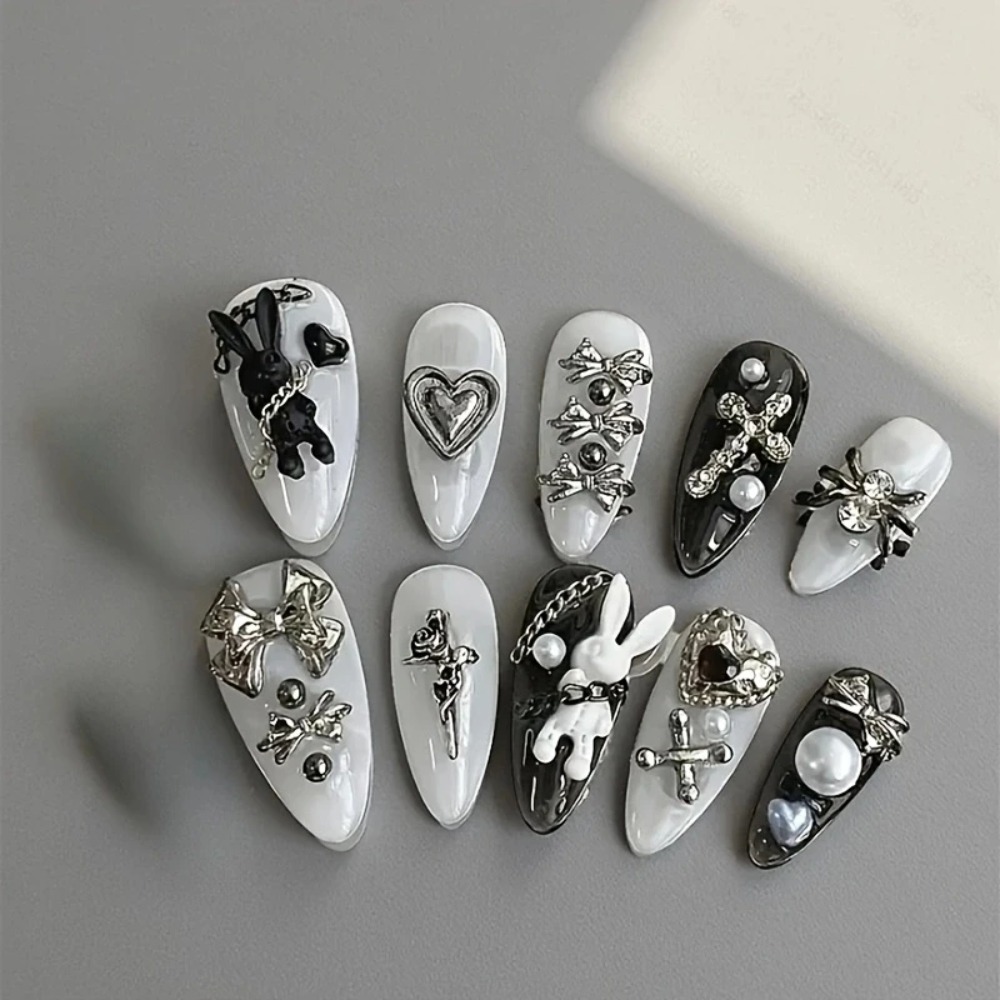 NEW 10pcs personalized black a - Nail Art Gothic reseña y precio