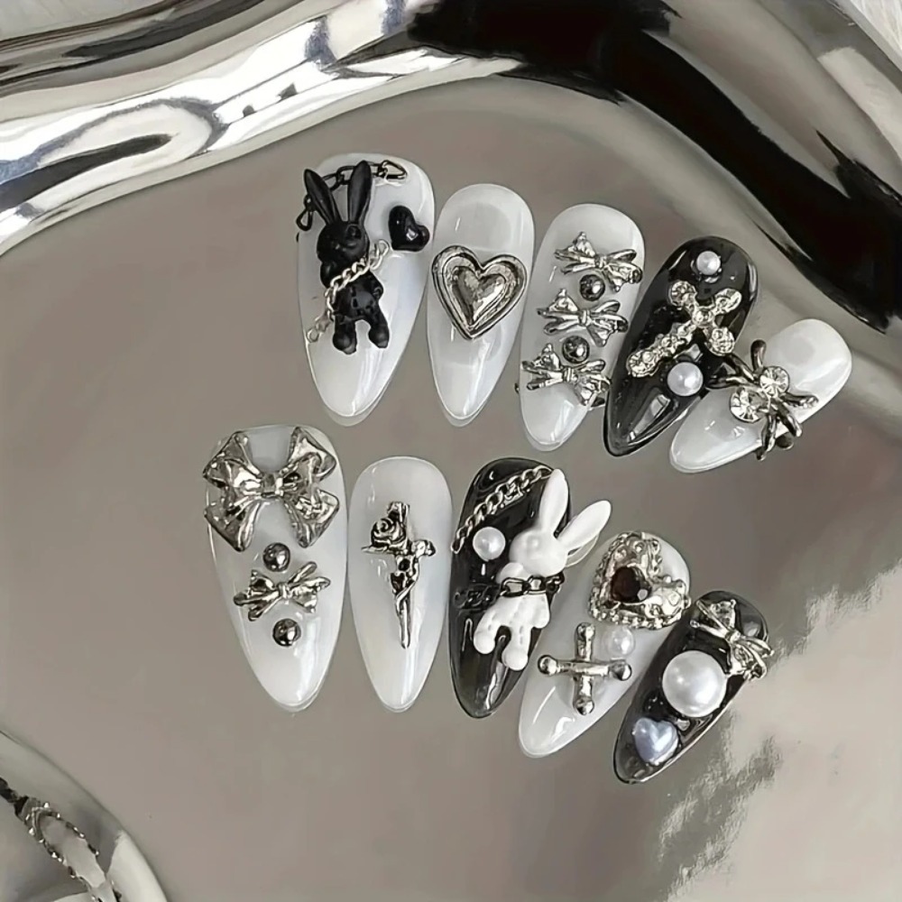 NEW 10pcs personalized black a - Nail Art Gothic reseña y precio