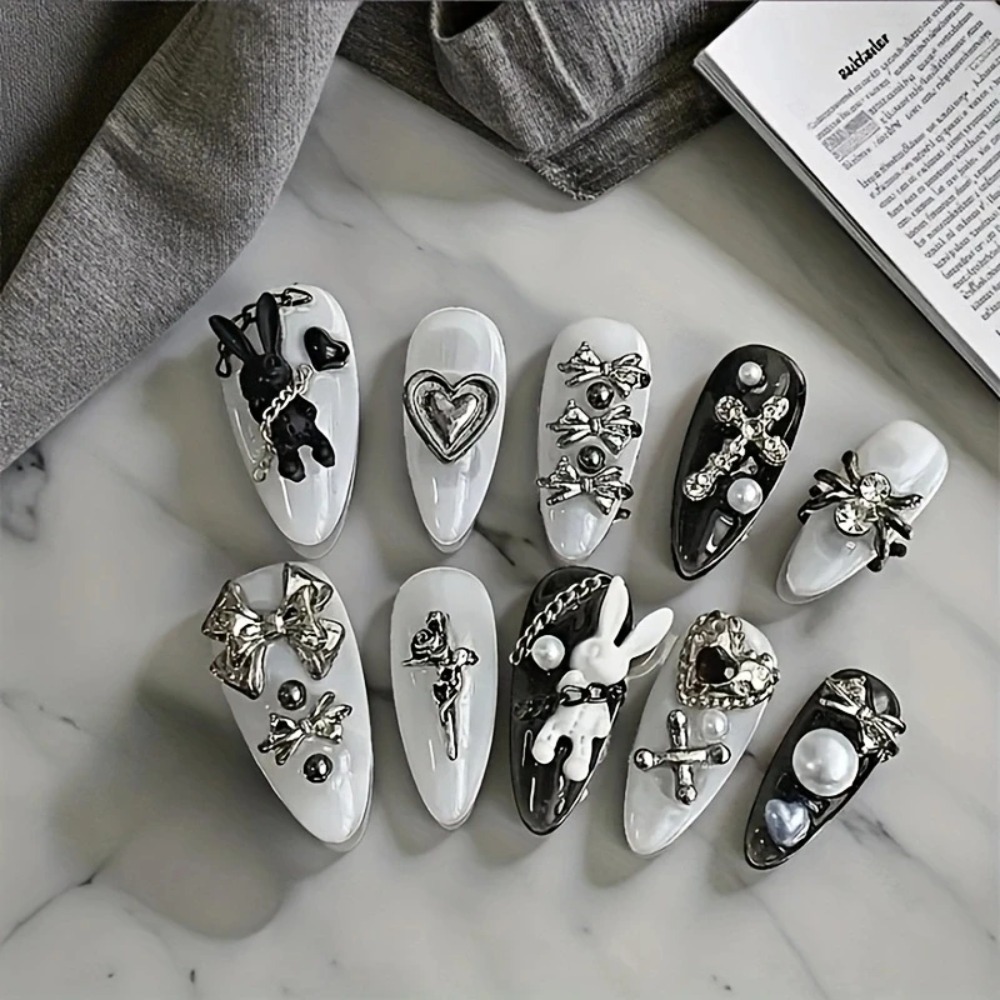 NEW 10pcs personalized black a - Nail Art Gothic reseña y precio
