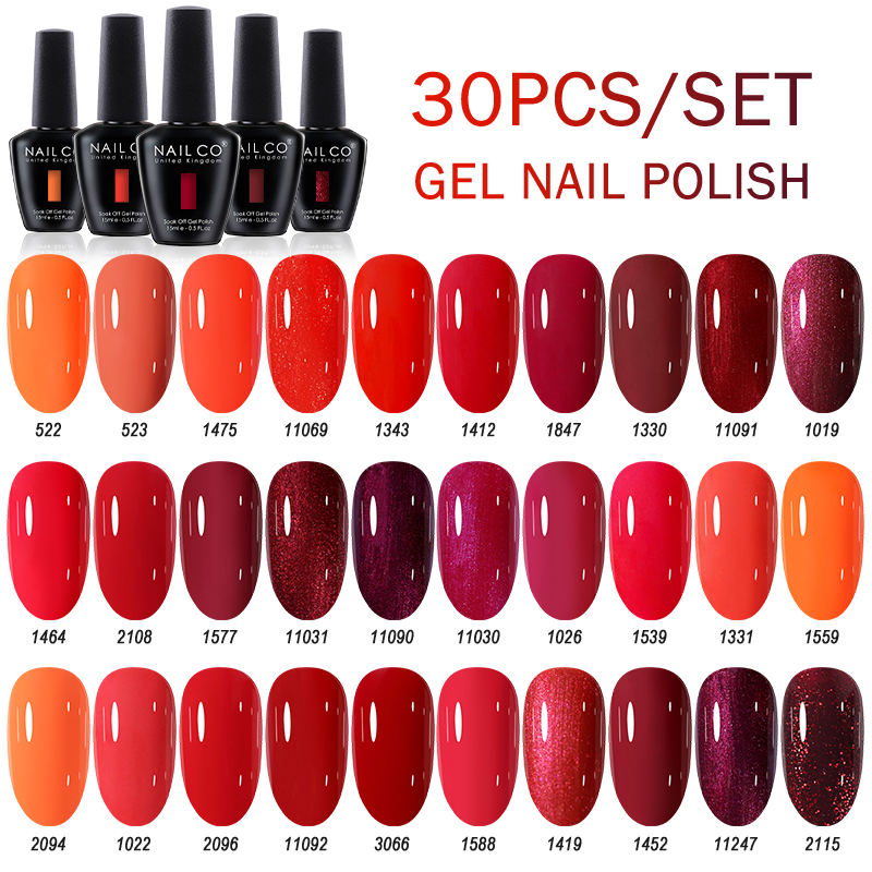 NAILCO 30pcs/Set Gel Nail Poli - Nail Art Natural Pink reseña y precio