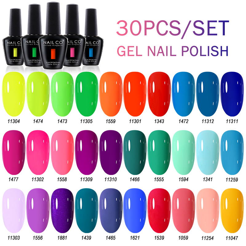 NAILCO 30pcs/Set Gel Nail Poli - Nail Art Natural Pink reseña y precio