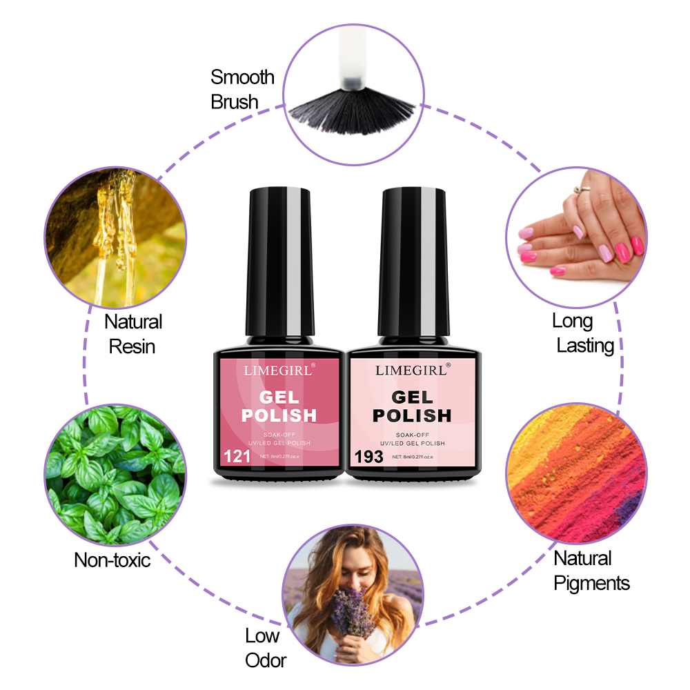 Limegirl Nail Gel Polish Set w - Nail Art Full Color reseña y precio