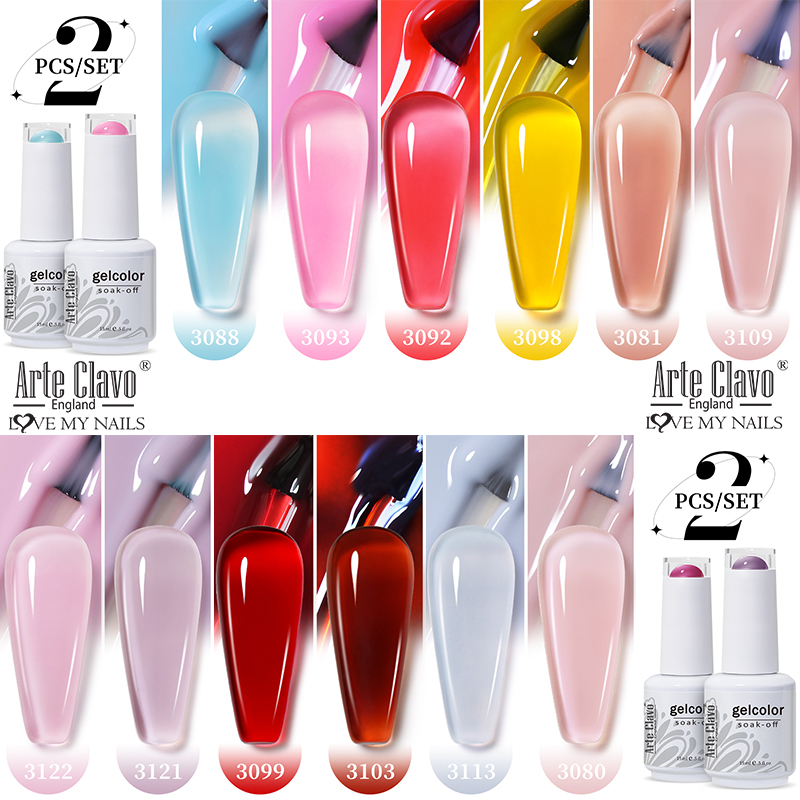 Arte Clavo 2Pcs/Set 15ml Jelly - Nail Art Natural Pink reseña y precio