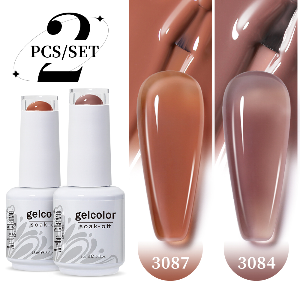 Arte Clavo 2Pcs/Set 15ml Jelly - Nail Art Natural Pink reseña y precio