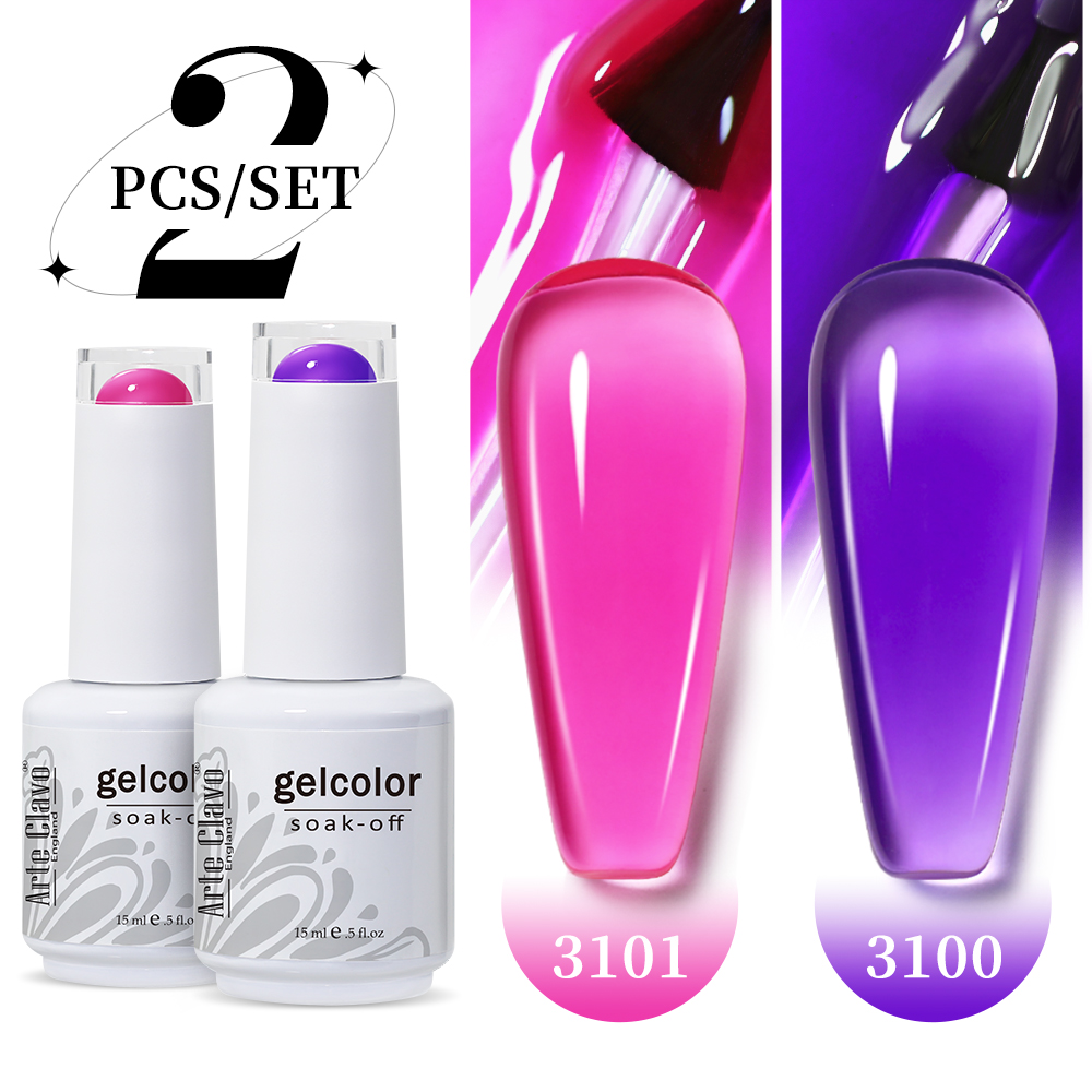 Arte Clavo 2Pcs/Set 15ml Jelly - Nail Art Natural Pink reseña y precio