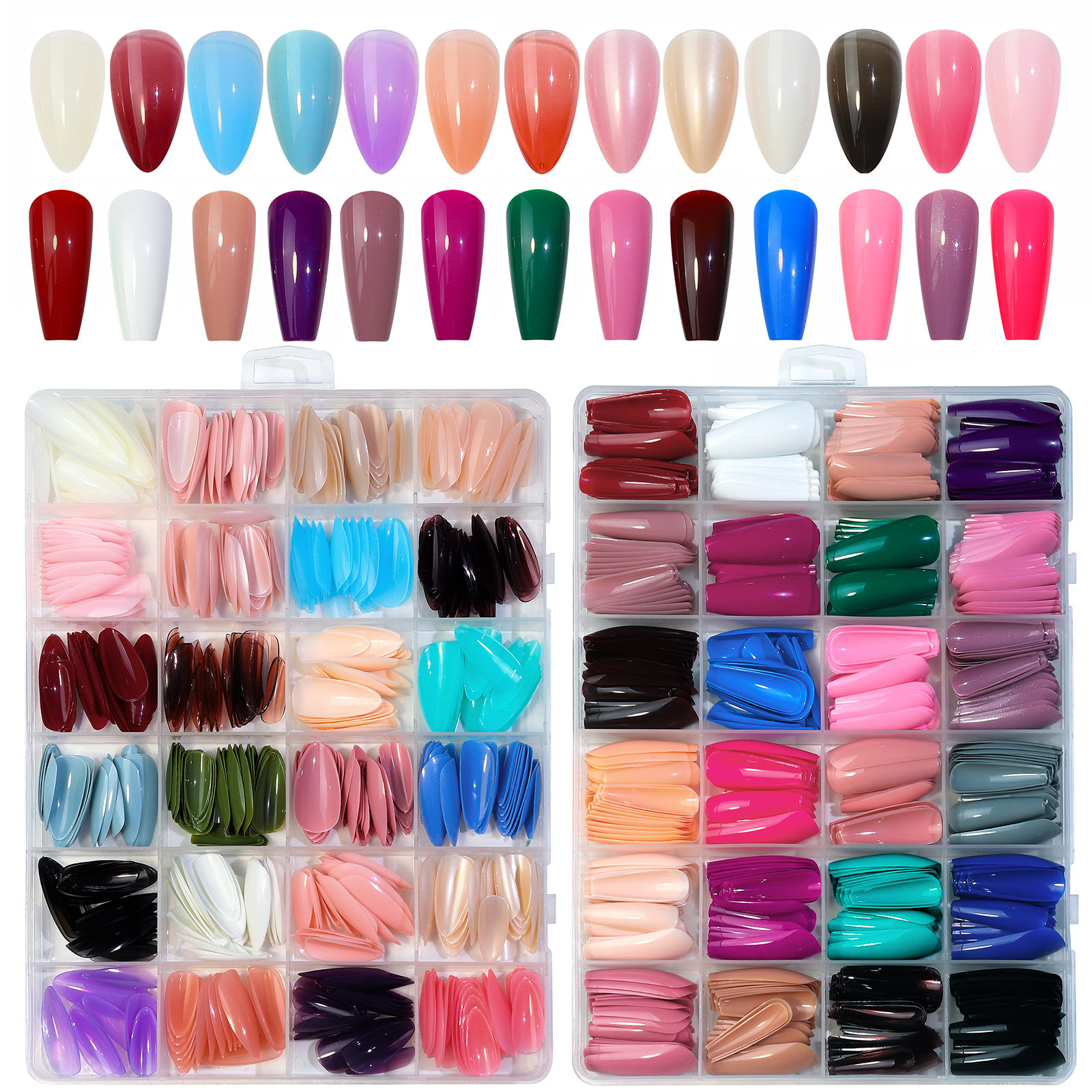 24 grids solid color wear nail - Nail Art Pink reseña y precio