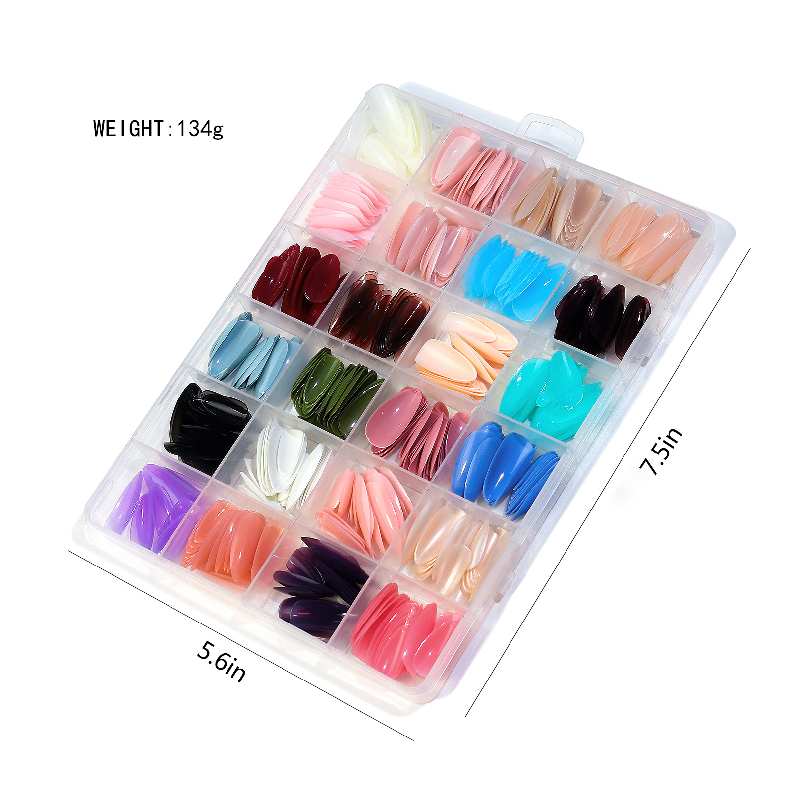 24 grids solid color wear nail - Nail Art Pink reseña y precio