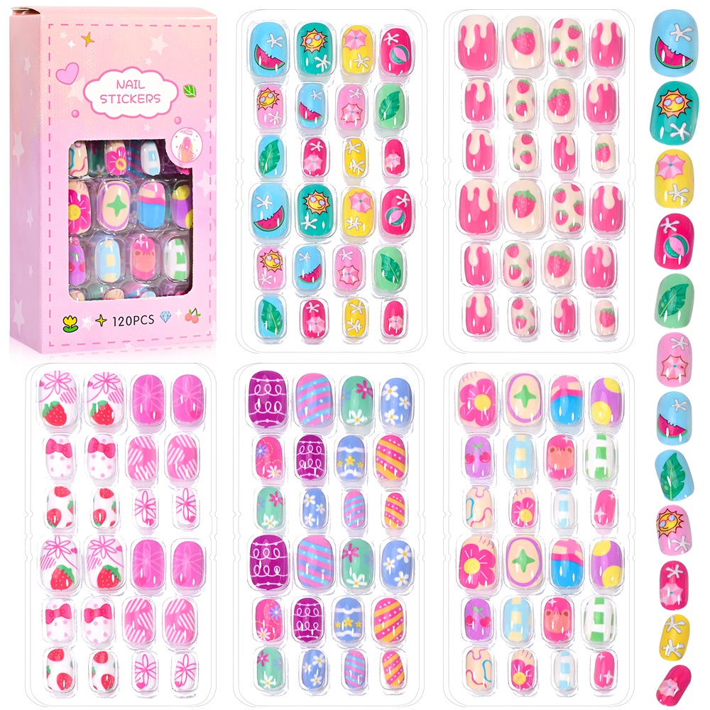 120-Piece 5-Set Candy Kids Pre - Nail Art Pink reseña y precio