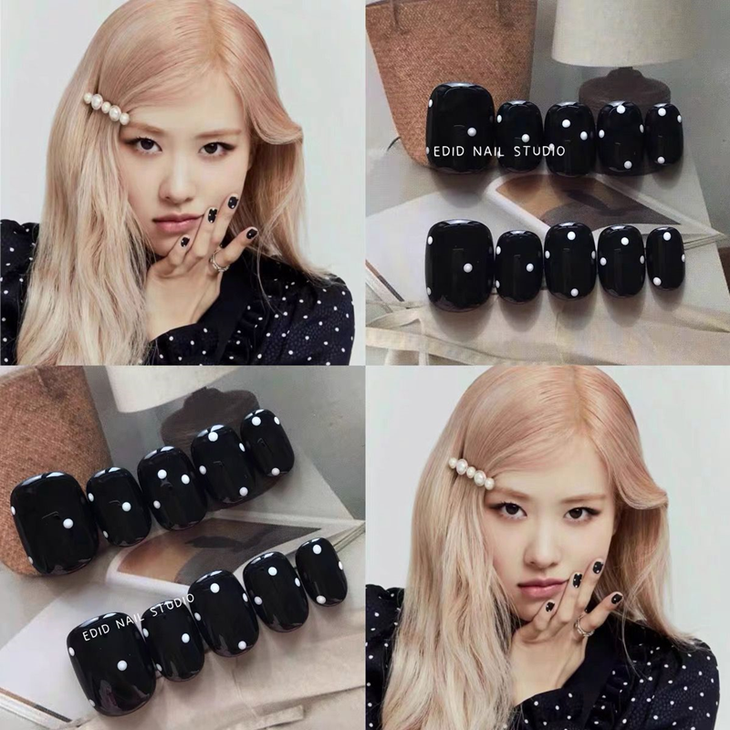 10PCS Handmade Short Press on  - Nail Art Xs reseña y precio