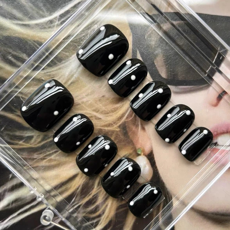 10PCS Handmade Short Press on  - Nail Art Xs reseña y precio