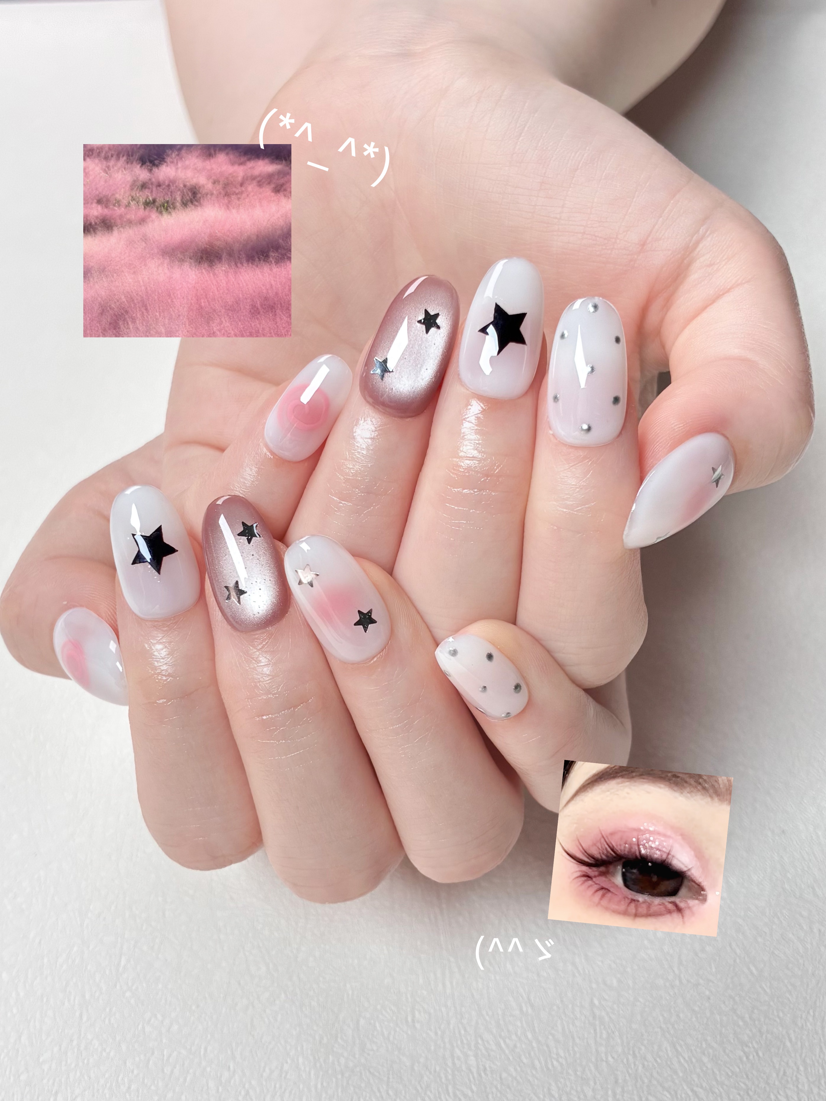 10pcs handmade pink press on n - Nail Art Pink reseña y precio