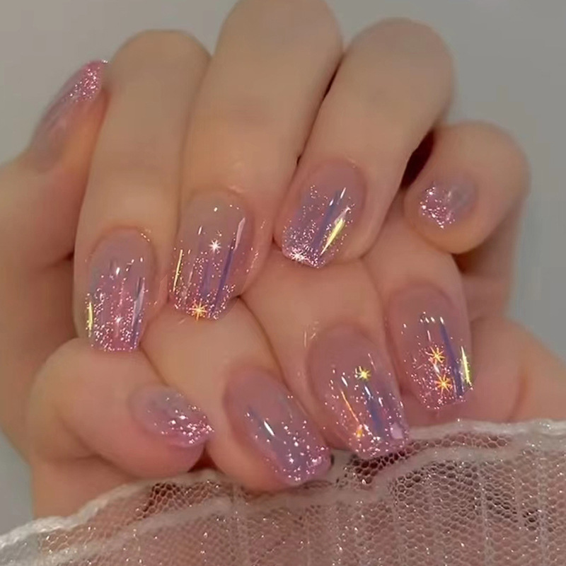 Short fake nails for women gir - Nail Art Gliter reseña y precio