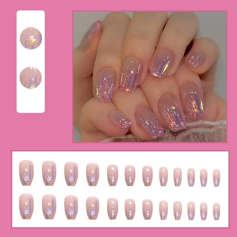 Short fake nails for women gir - Nail Art Gliter reseña y precio