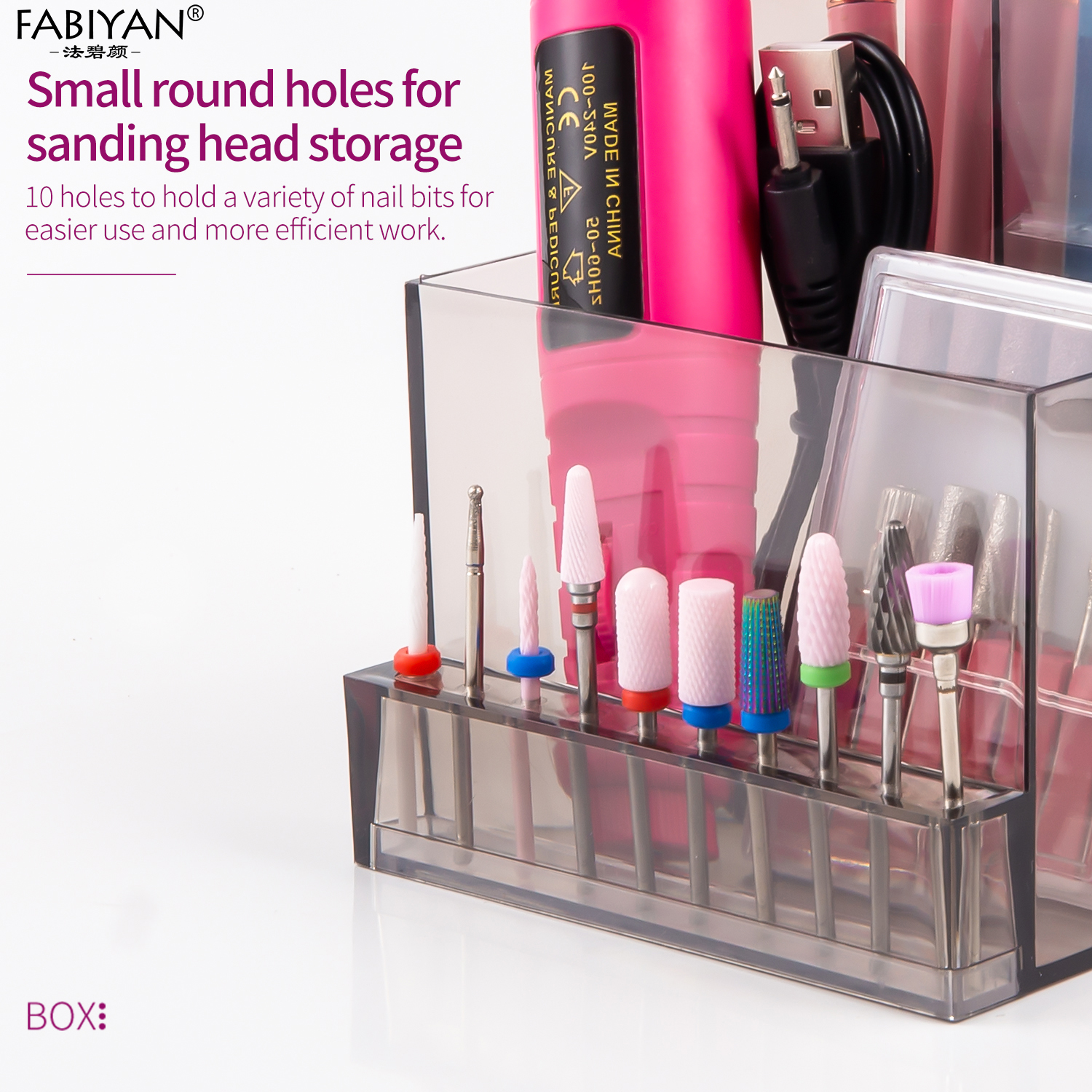 ABS Transparent Acrylic Nail T - Nail Drill Machine reseña y precio