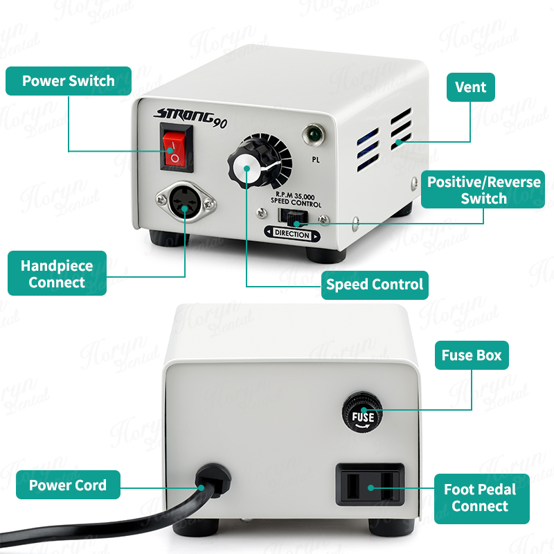 65W Strong 90 Micromotor 102L/ - Nail Drill Machine reseña y precio