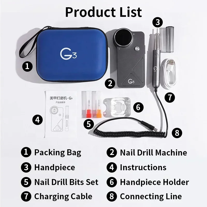 oxxi UV G3 40000 rpm Brushless - Nail Drill Machine reseña y precio