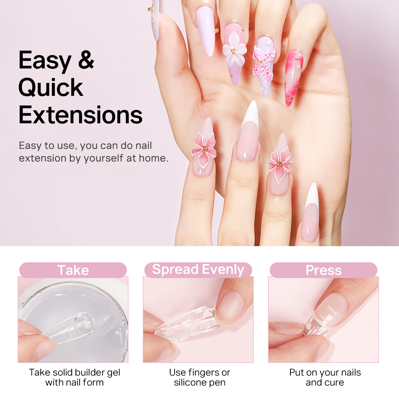 MIZHSE Builder Nail Gel White  - Nail Gel Polish Set reseña y precio