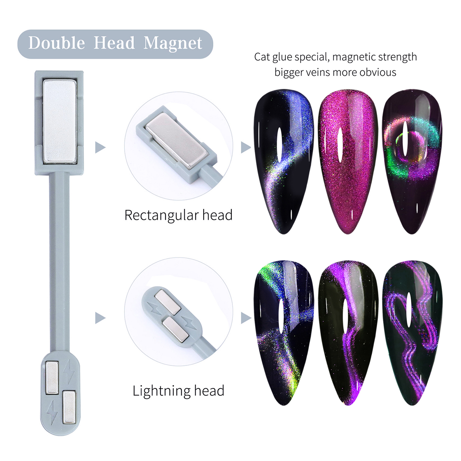 14pcs Cat Eye Nail Magnet Set  - Nail Art Full Color reseña y precio
