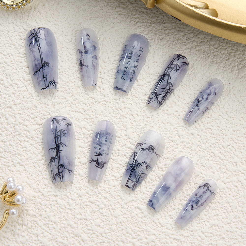 10Pcs Bamboo Chinese Style Fas - Nail Art Xs reseña y precio