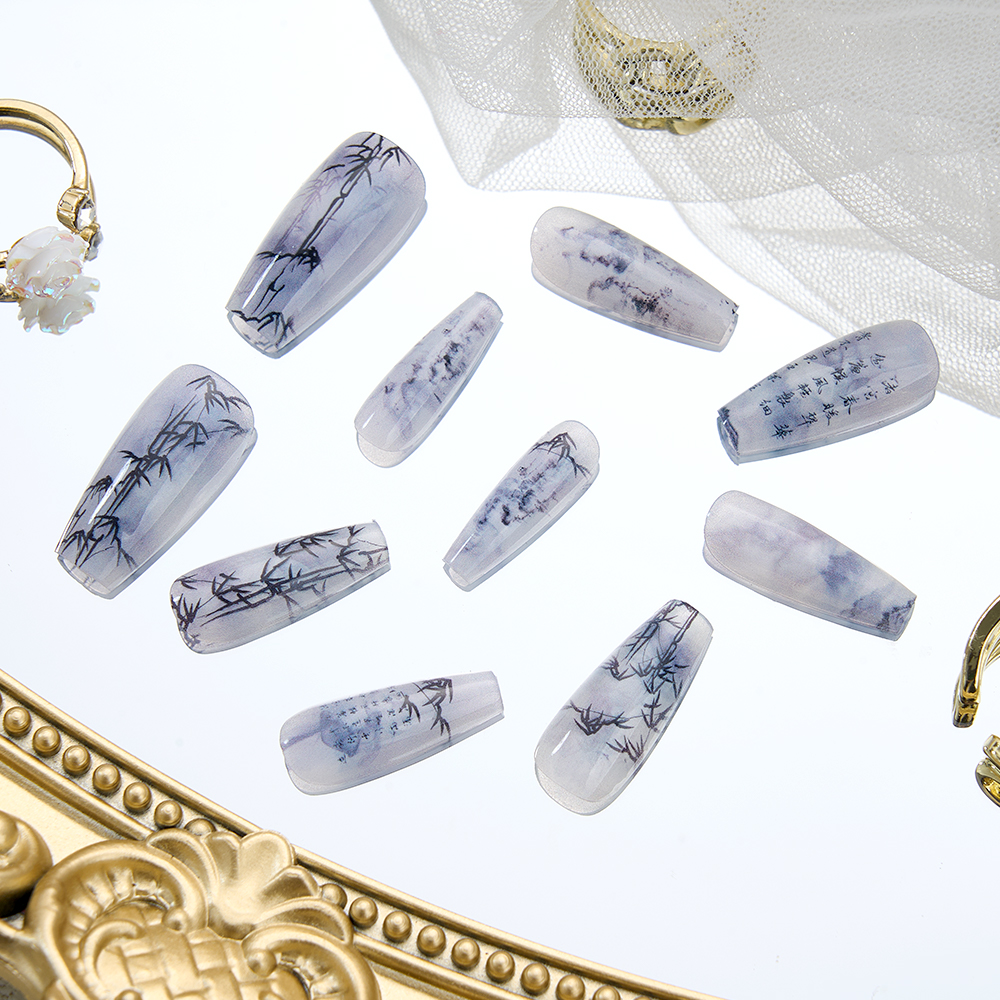 10Pcs Bamboo Chinese Style Fas - Nail Art Xs reseña y precio