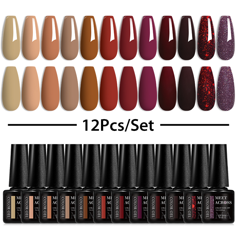 10/12Pcs Gel Nail Polish Set C - Nail Art Full Color reseña y precio