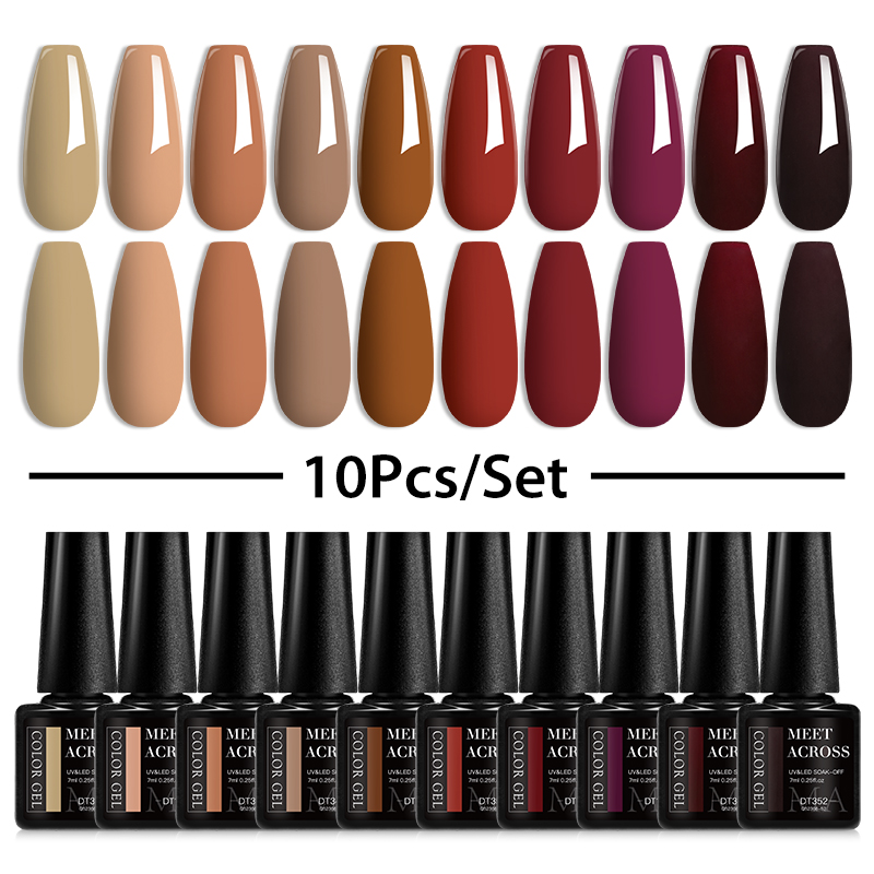 10/12Pcs Gel Nail Polish Set C - Nail Art Full Color reseña y precio