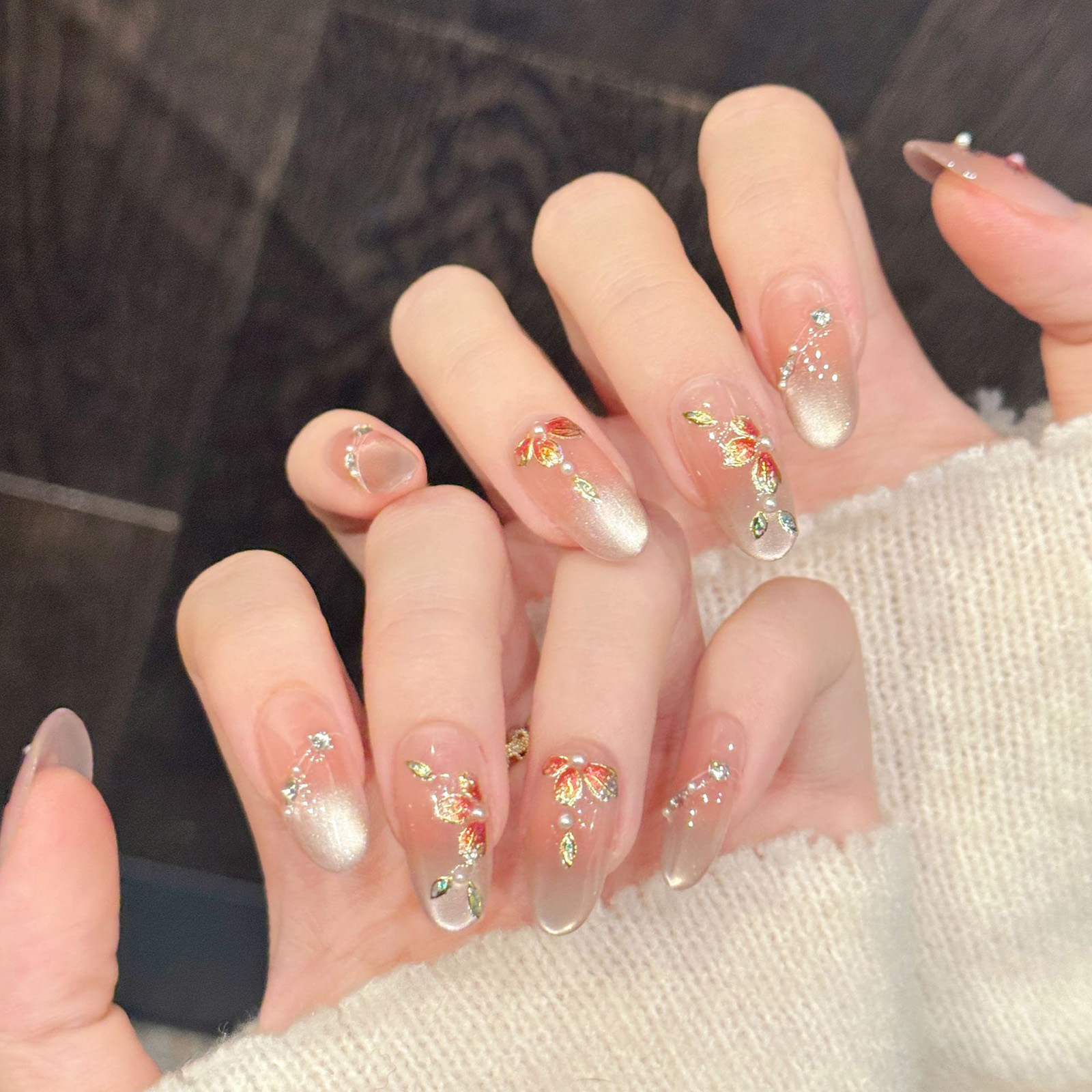 10pcs Handmade Fake Nails Pres - Nail Art Pink reseña y precio