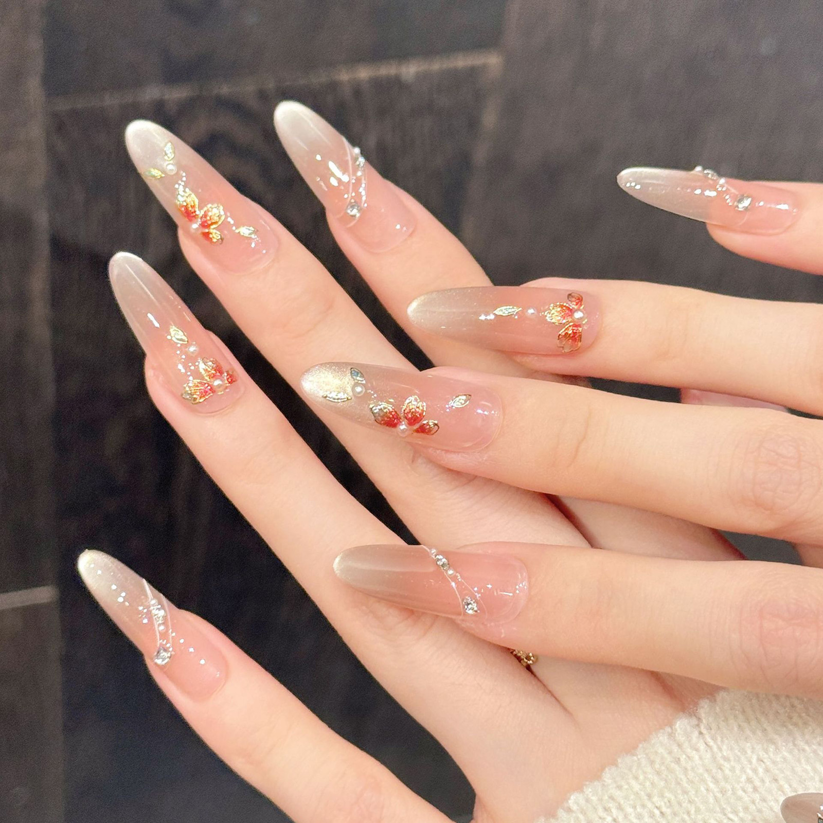 10pcs Handmade Fake Nails Pres - Nail Art Pink reseña y precio