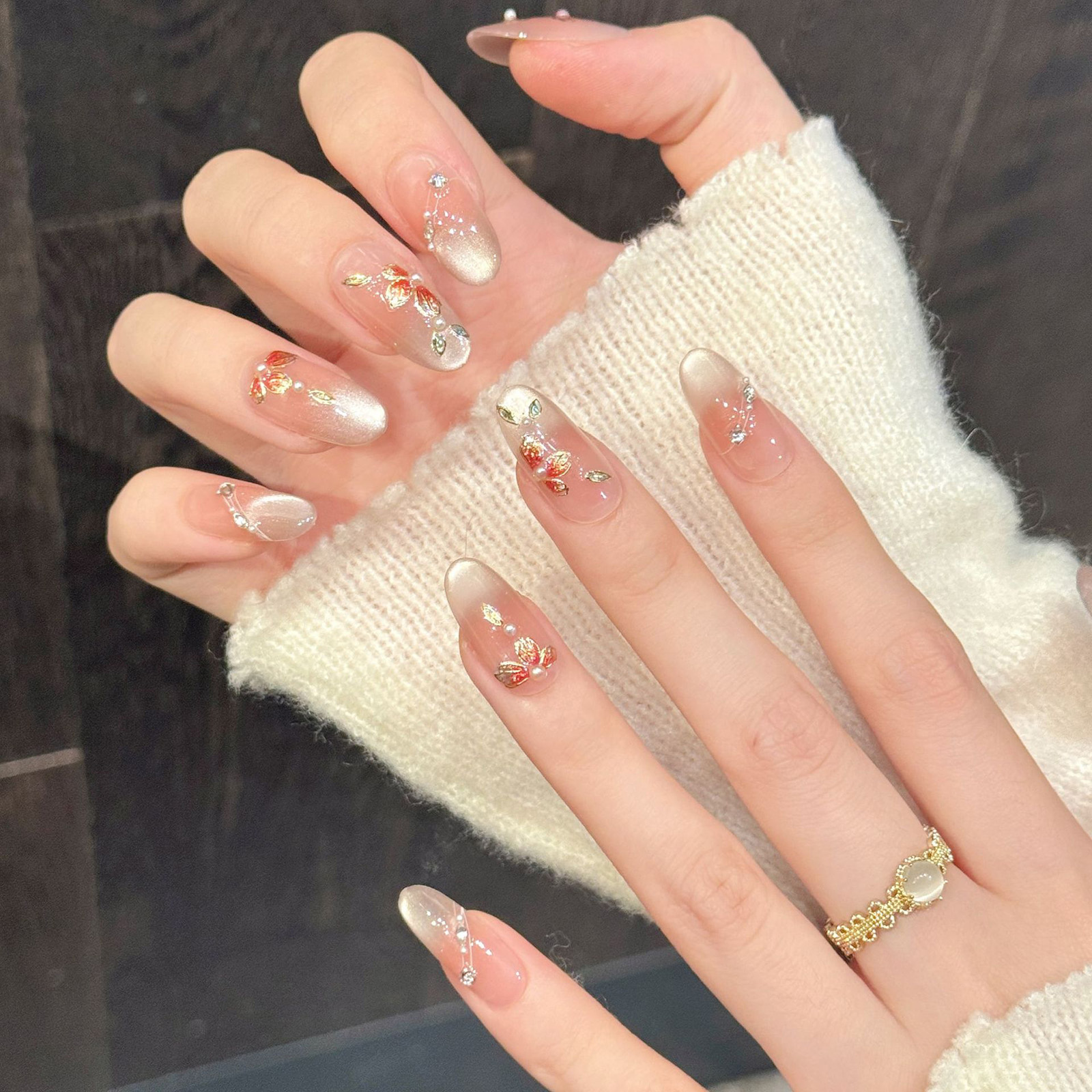 10pcs Handmade Fake Nails Pres - Nail Art Pink reseña y precio