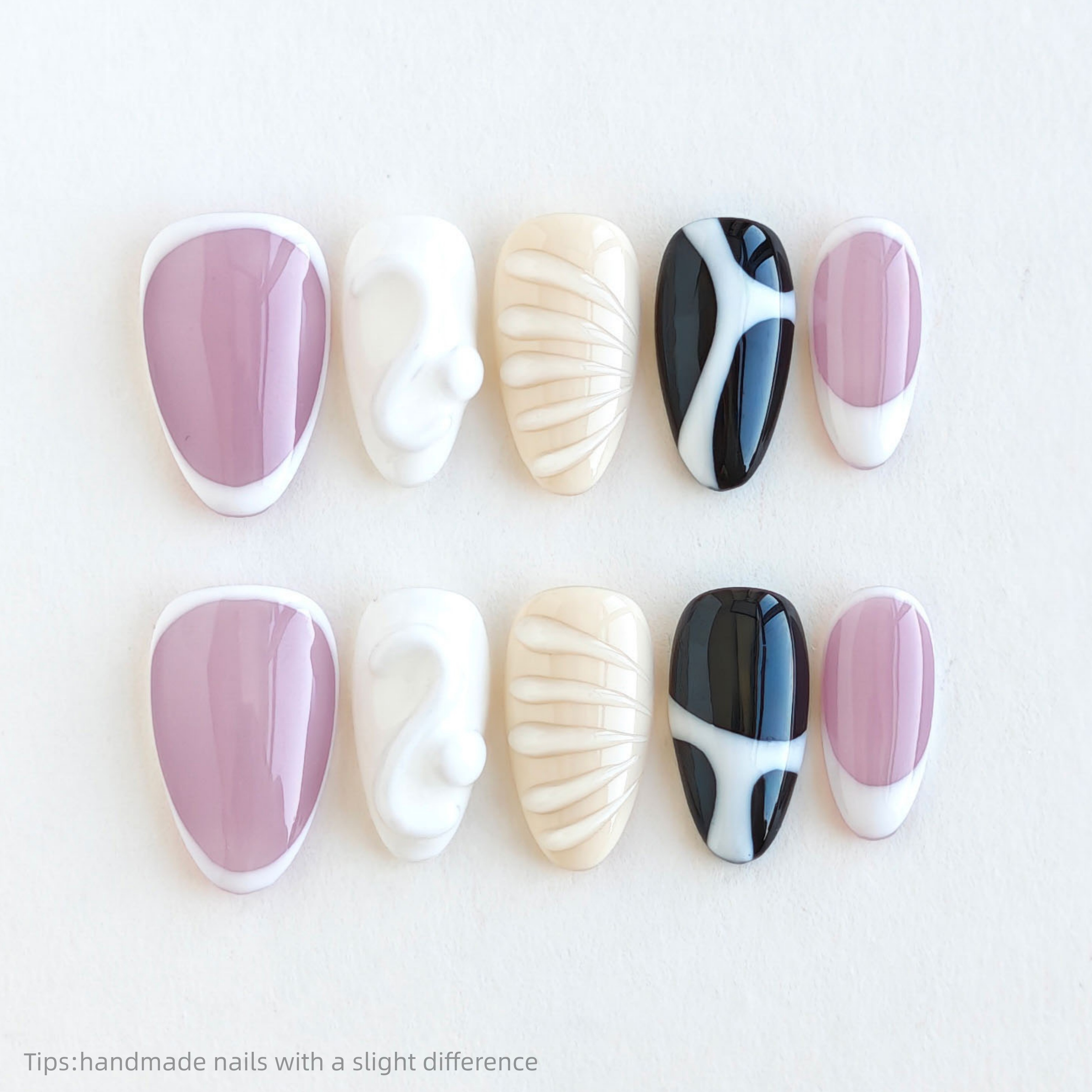 10pcs Handmade Colorful Block  - Nail Art Full Color reseña y precio