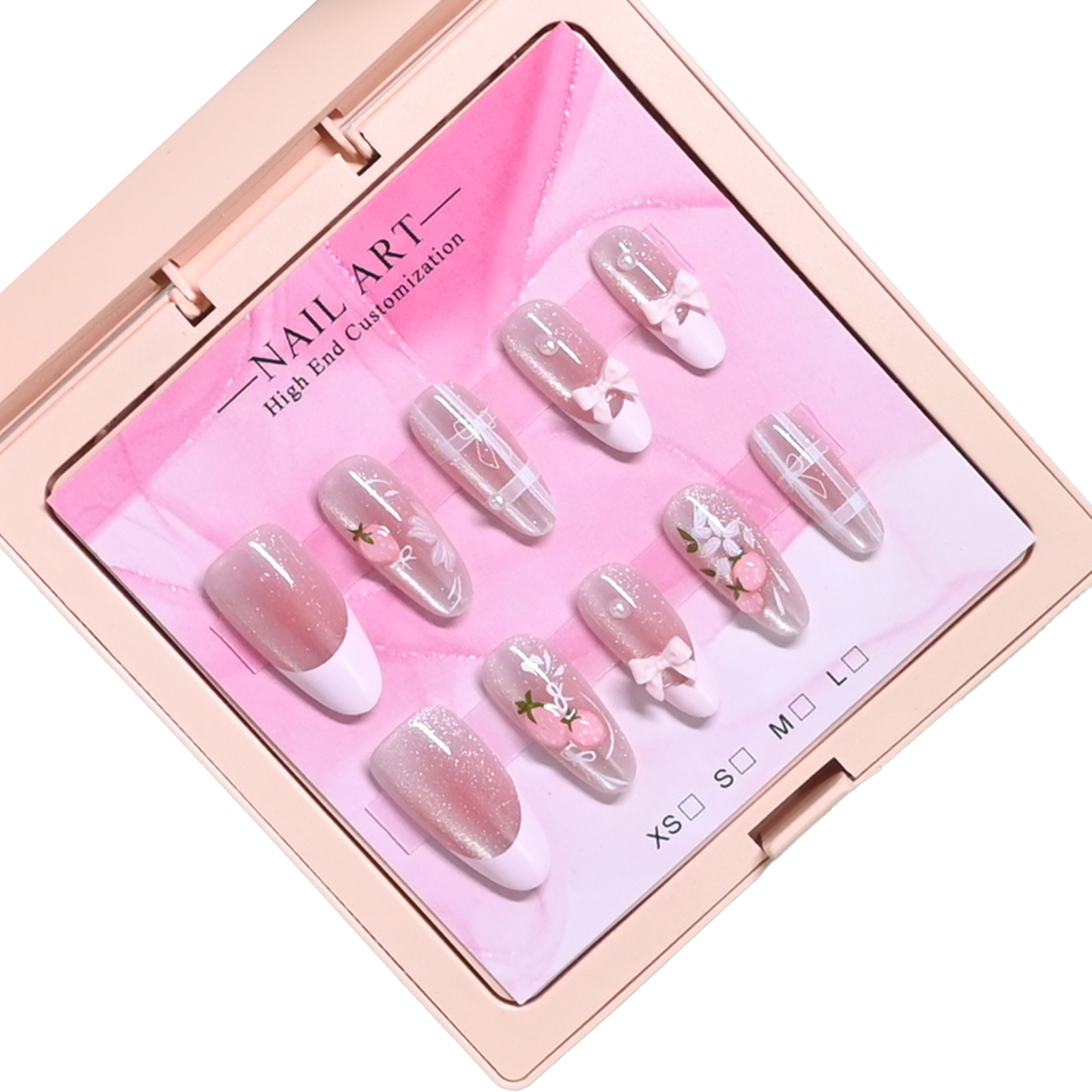 10 handmade almond nails in mi - Nail Art Gliter reseña y precio