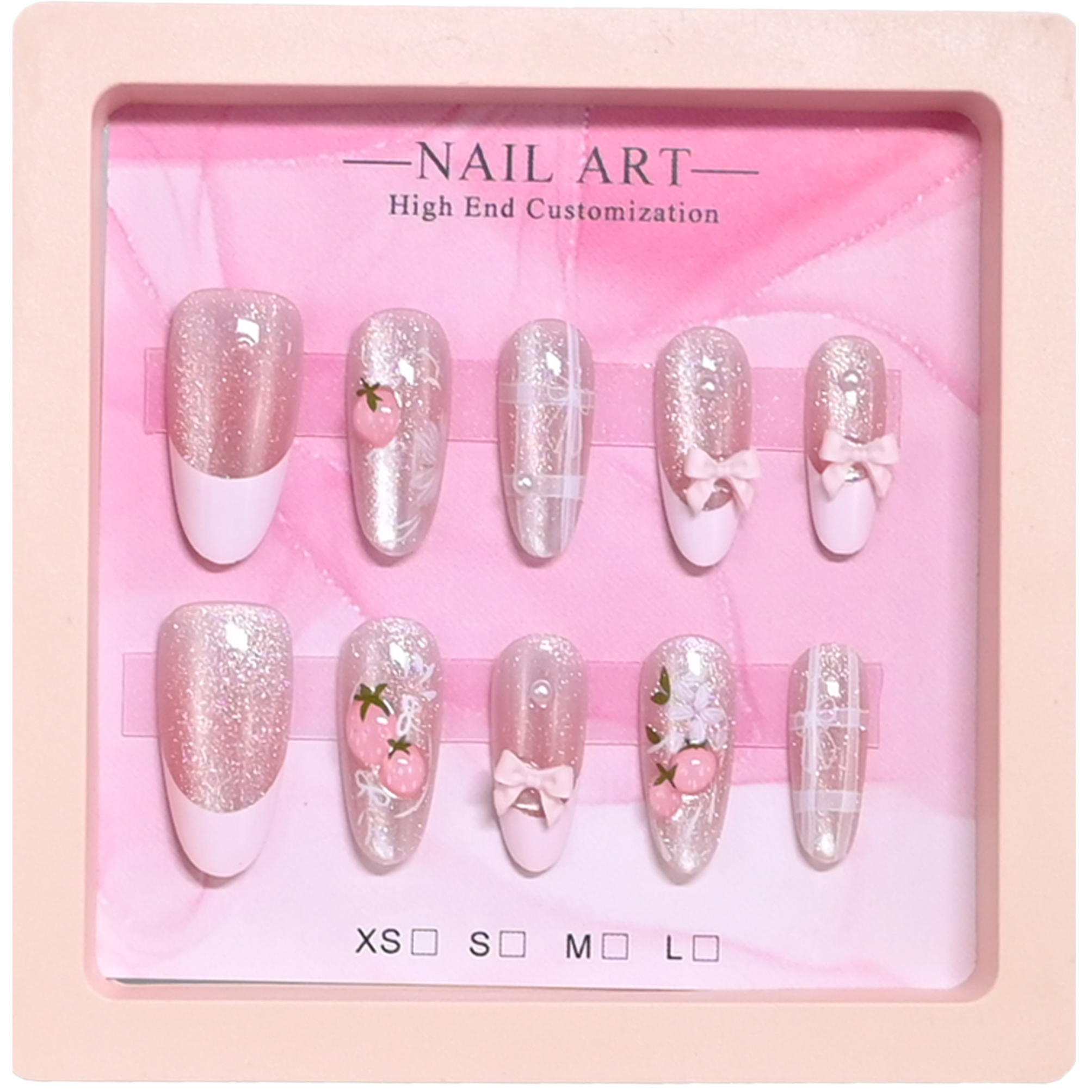 10 handmade almond nails in mi - Nail Art Gliter reseña y precio
